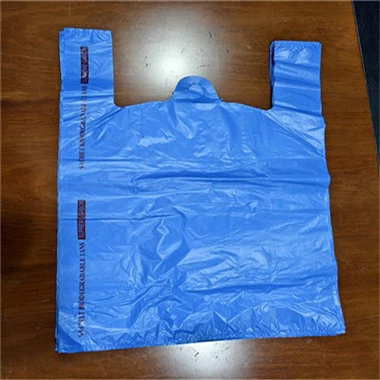 Túi mua sắm áo sơ mi nhựa màu xanh